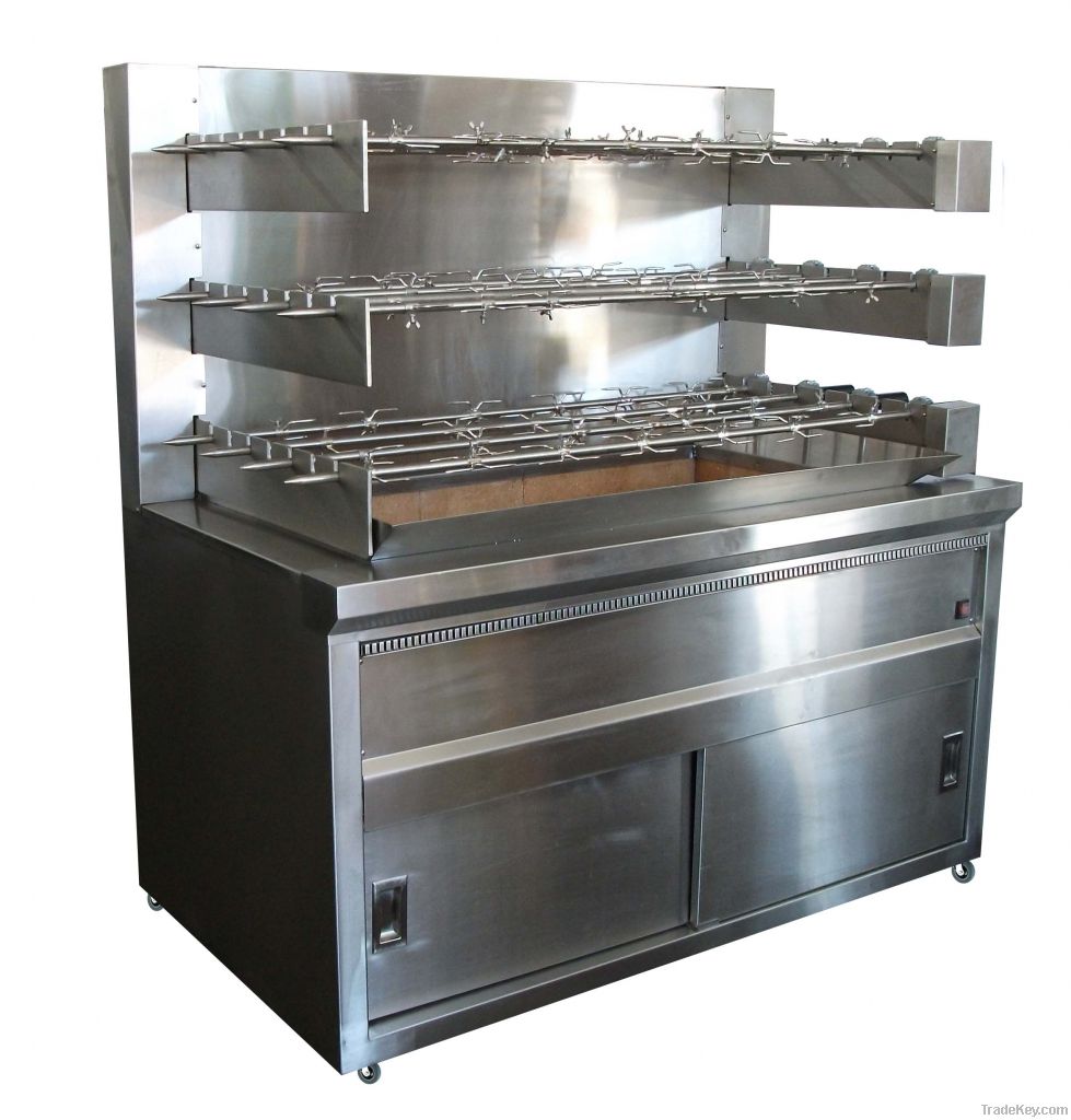 Factory Made Commercial Large Charcoal Chicken Rotisserie For Sale