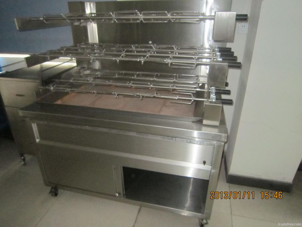 Factory Made Commercial Large Charcoal Chicken Rotisserie For Sale