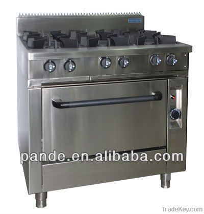 Hot Sale Commercial Kitchen Gas Stove Cooker Range With Oven