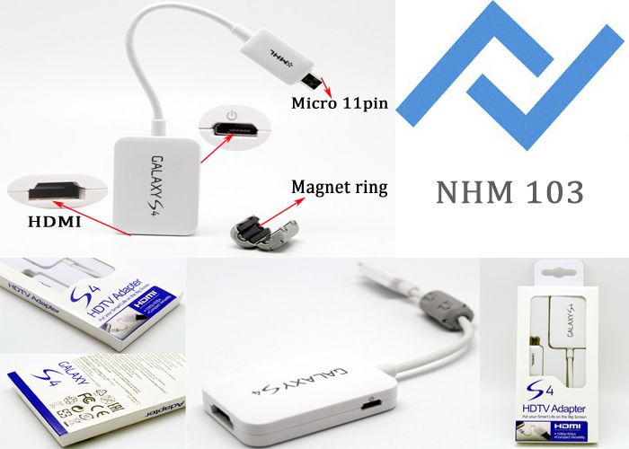 Full HD 1080P MHL2.0 Micro USB 11 Pin to HDMI HDTV Adapter Cable Convertor for Samsung Galaxy S4 I9500