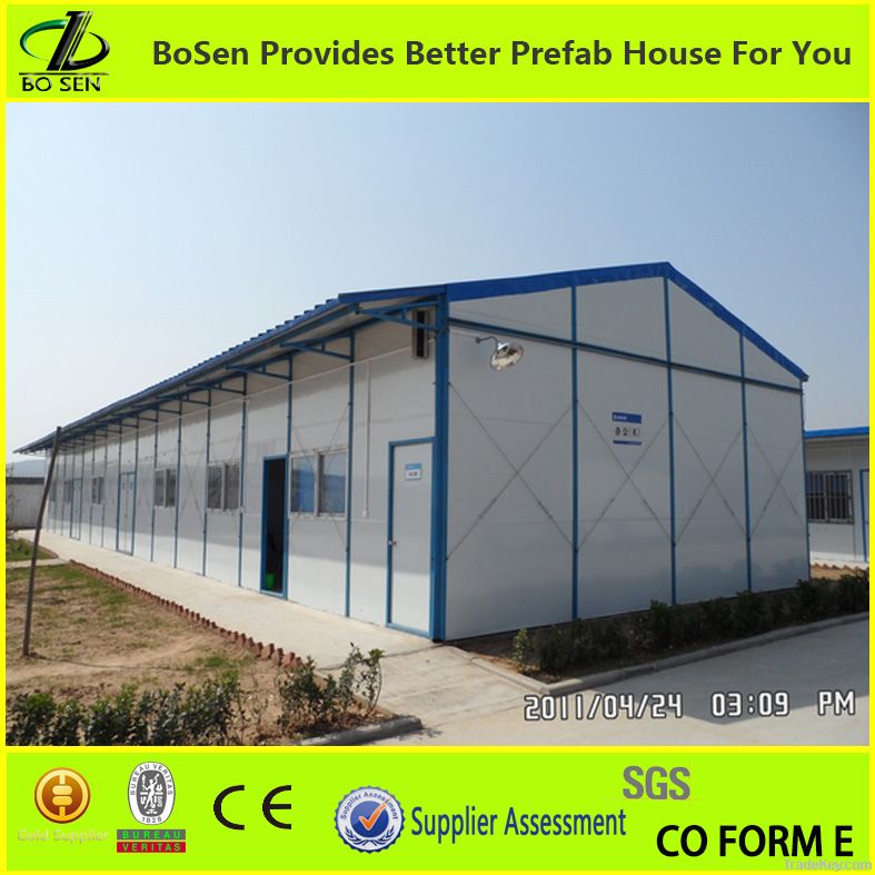 Durable temporary dormitory house in Africa