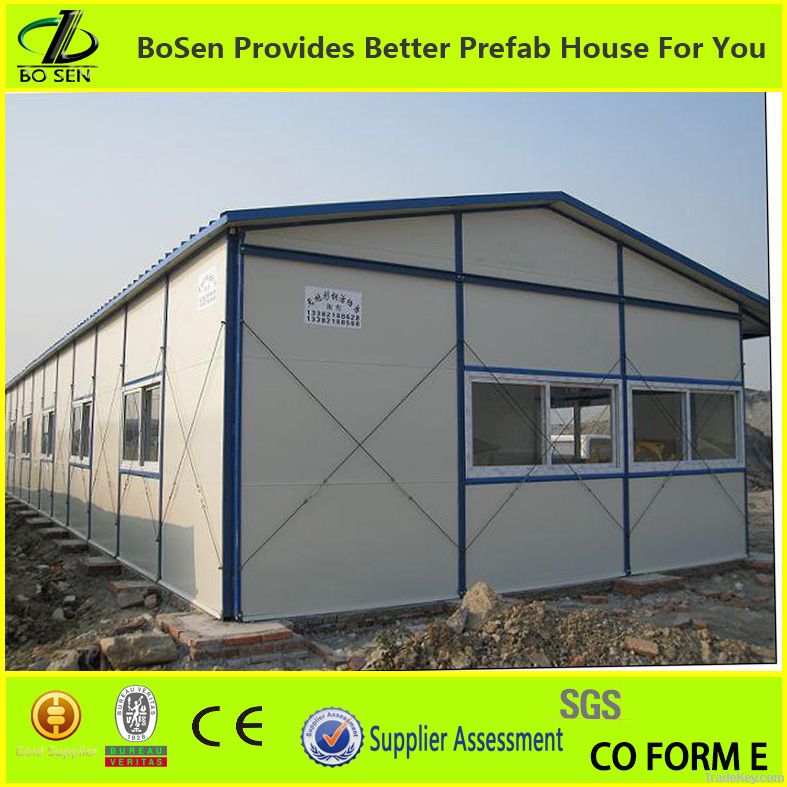 Durable temporary dormitory house in Africa