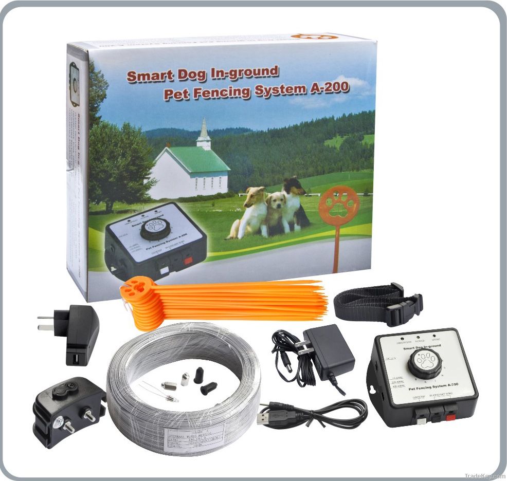 A200/7 acres electronic dog/pet fence with waterproof collar and 250m