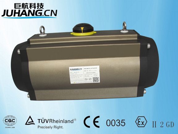 Single acting high performance pneumatic actuator