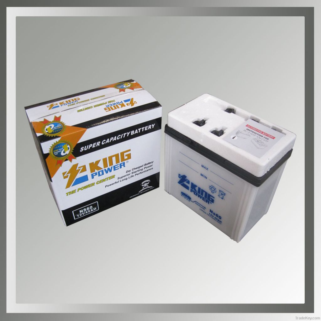 Dry charged auto battery NS40Z