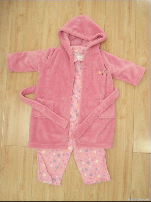 INFANT GIRLS CORAL FLEECE GOWNS+FLANNELE PJS