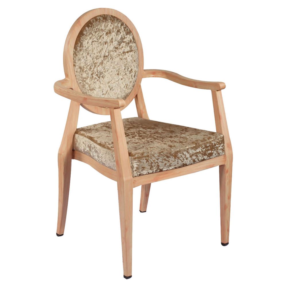 Aluminum Imitated Wood Chair 