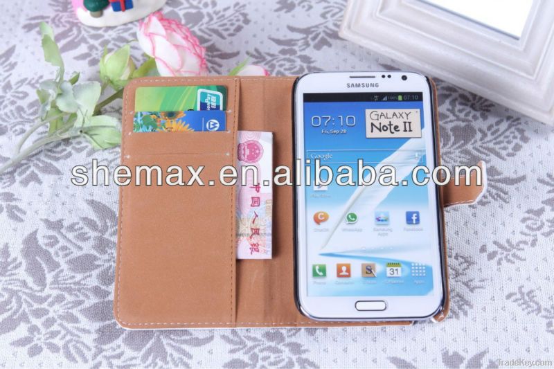 Deluxe Note 2 Flip Stand Wallet Leather Case