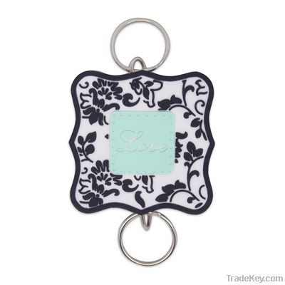 Square Shaped Badge Reel with Custom Letters