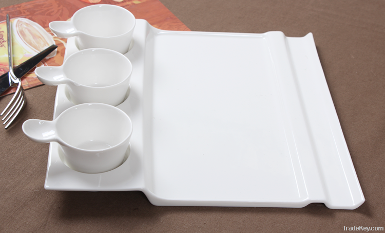 white square dessert plates