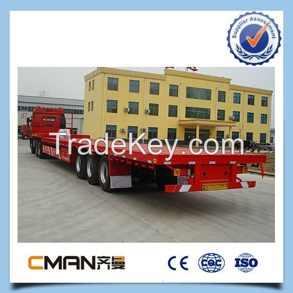 hot sell 3 axles 40ft flatbed trailer for sale 40-60ton payload manufacture in China 
