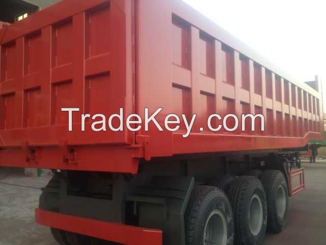 China Brand 3Axles Hydraulic New Dump Tipper Truck Trailer