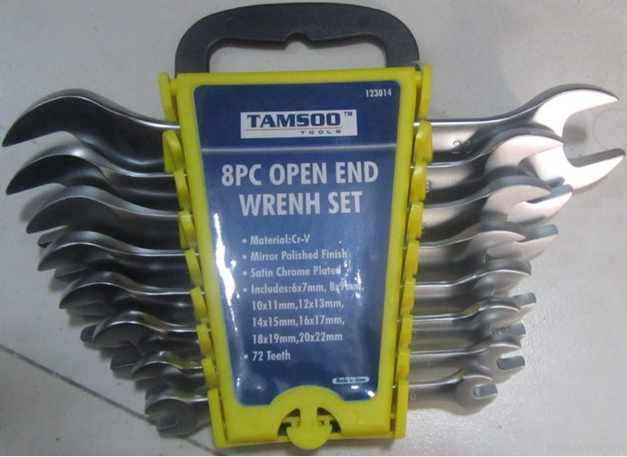 8pc Open End Wrench Set