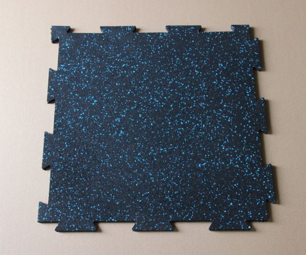 Interlocking rubber tile for gym