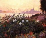 Famous Oil Paintings-Flowers by The Seaside
