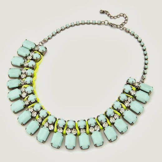 Fluorescent Shiny Blue Fashion Necklace