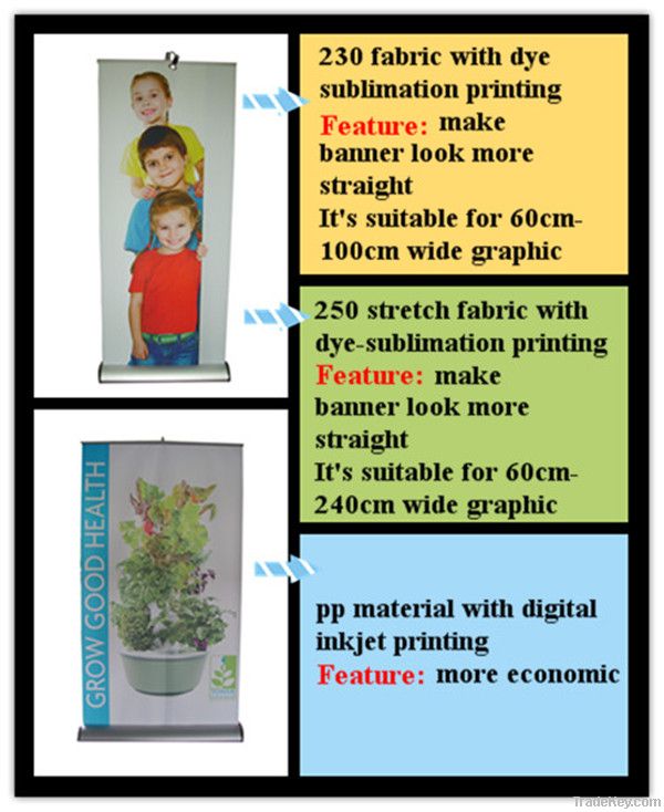 Premier roll up stand Of trade show display