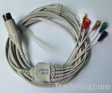 Holter-one-piece-series-ECG-Trunk-cable-with-leads-5Ld-standard-snap-A
