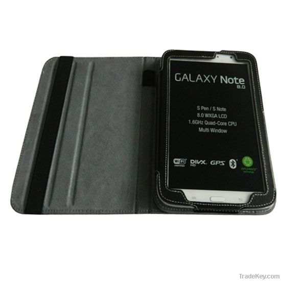 Stand leather case for Samsung Galaxy Note 8.0 tablet