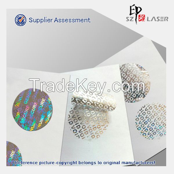 Hologram tamper evident void sticker