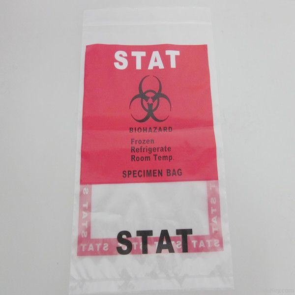 Biohazard specimen bag