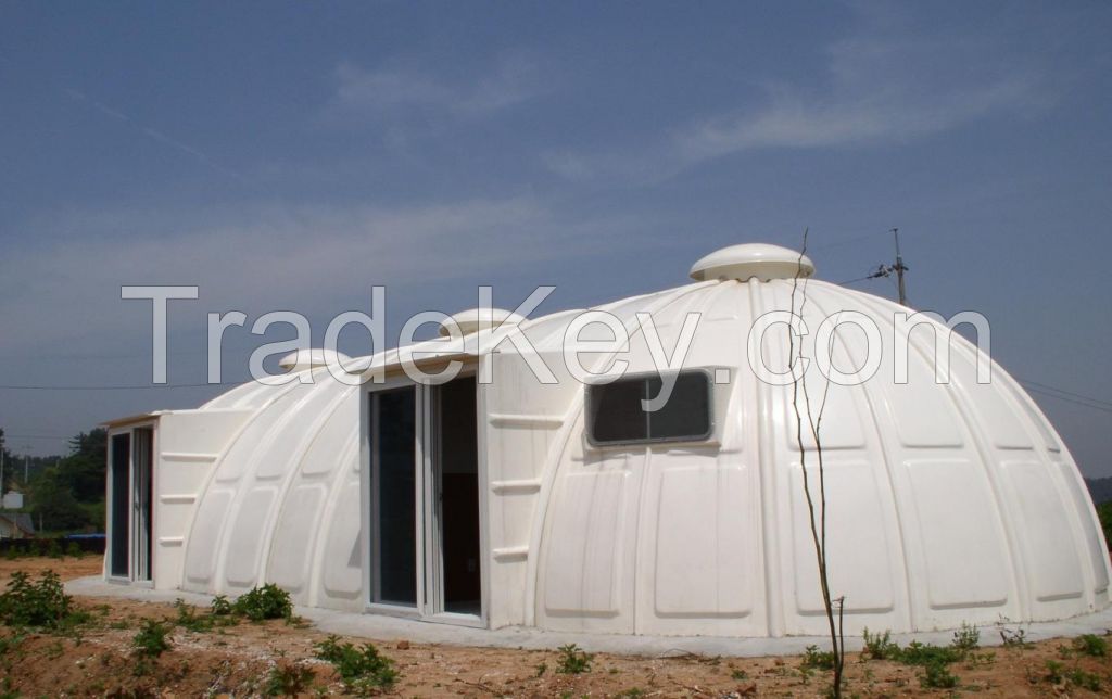 one day erection FRP prefab house - geodome