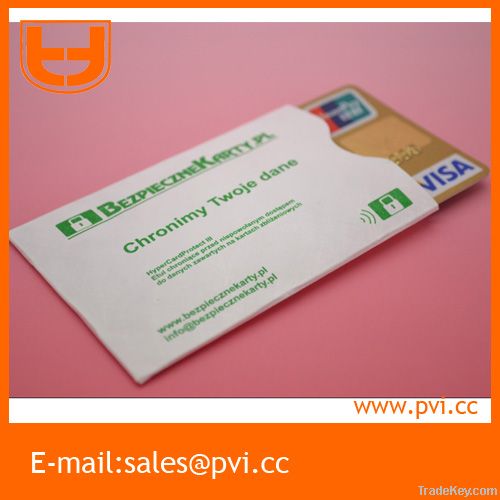 NICE Sale!!! RFID protectiv paper sleeve for credit card