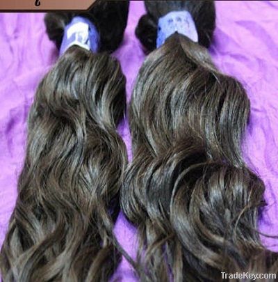 Stock European Virgin Hair Curly Human Hair Weft