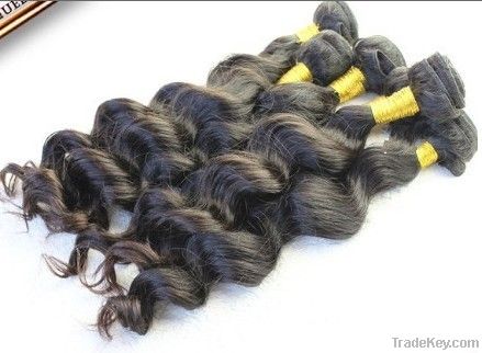 Unprocessed Indian Virgin Hair Loose Wave Human Hair Weft