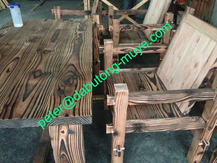 carved board----surface carbonization