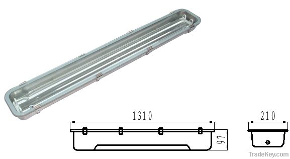 IP65 WFS218 Industrial waterprool fluorescent light fixture for LED