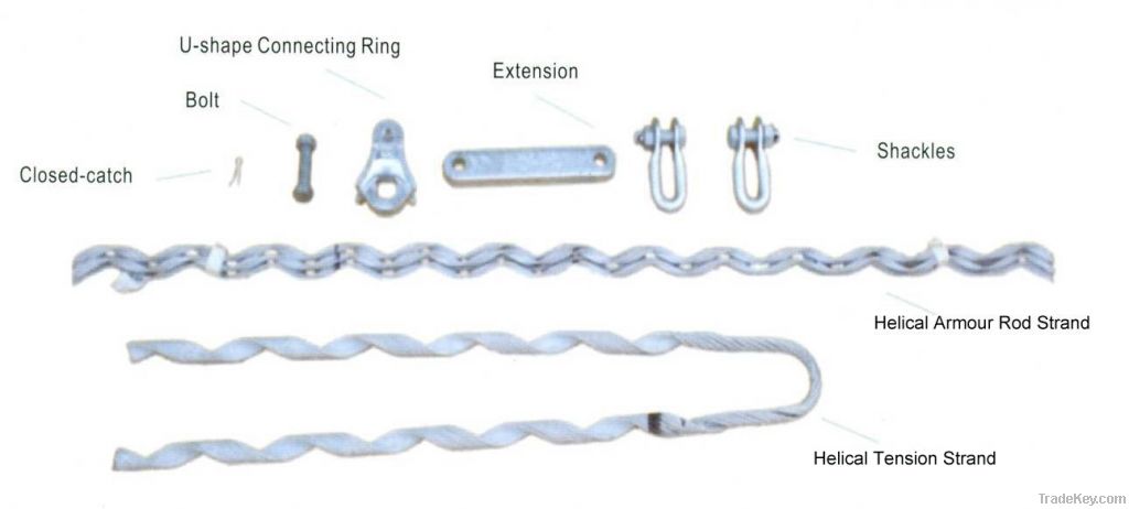 preformed strain clamp