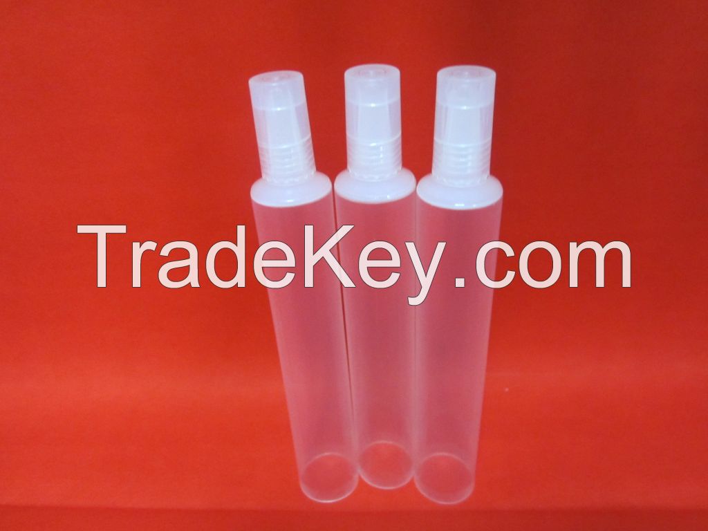 Plastic and Rubber tip +cosmetic plsatic tube