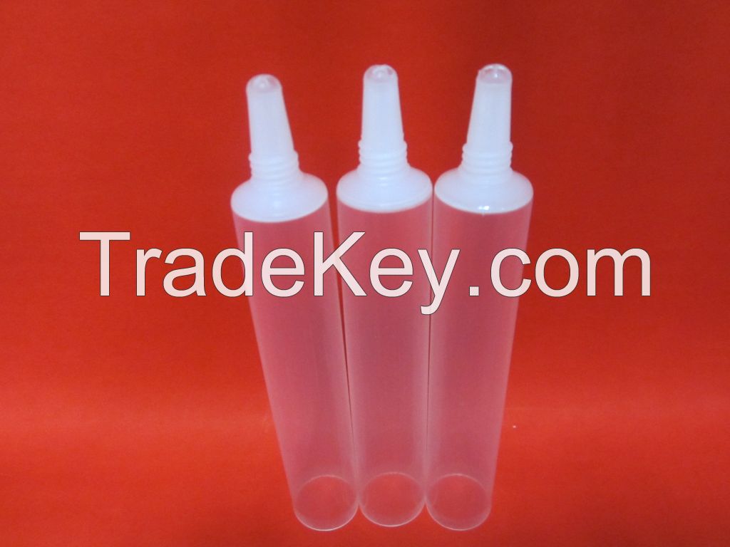 Plastic and Rubber tip +cosmetic plsatic tube