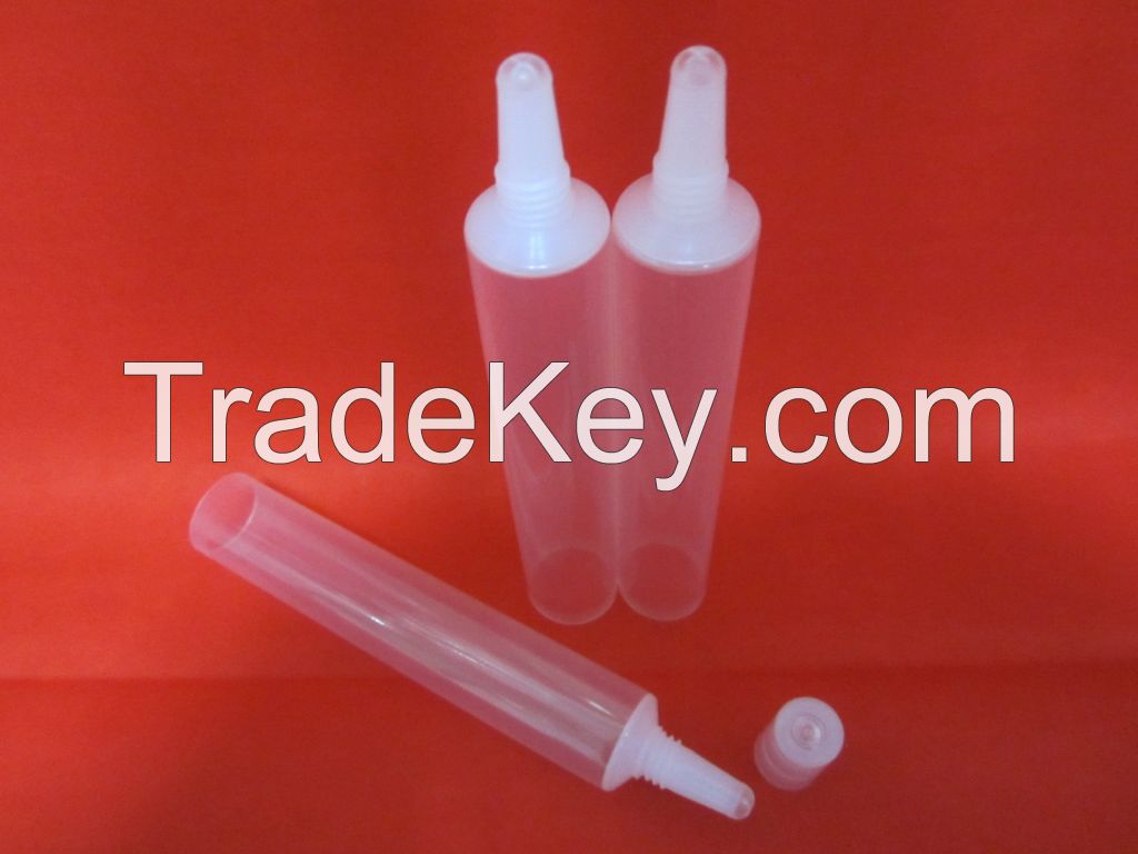 Plastic and Rubber tip +cosmetic plsatic tube