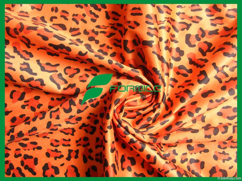 Printed leopard suede fabric for shoes