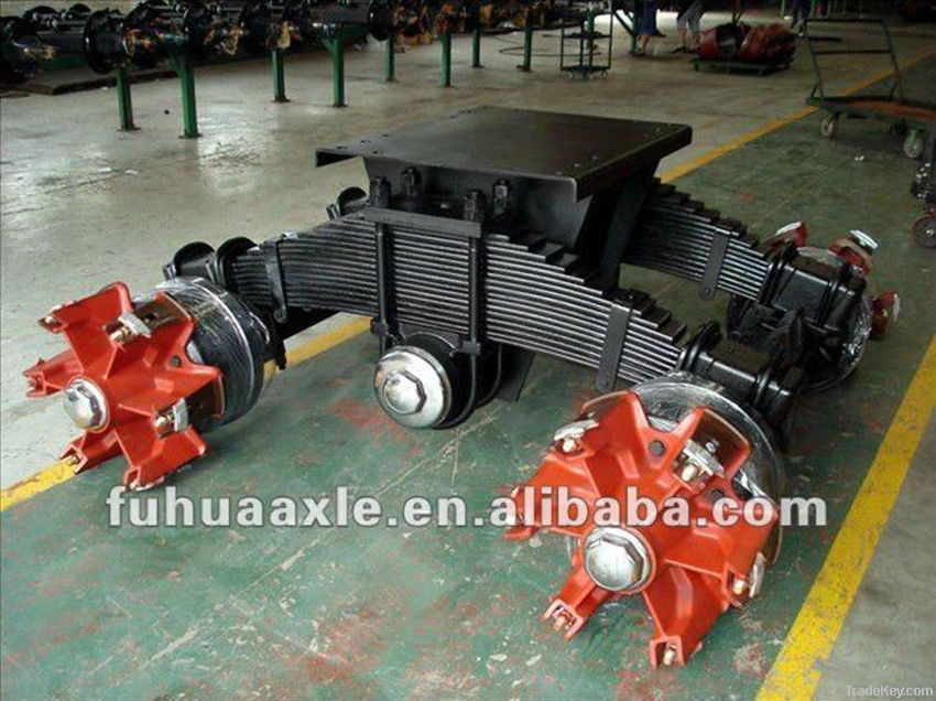 China type Trailer and truck bogie suspension with drum axle