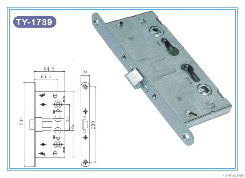 Hot Sale Fireproof Lock Body  For Security Doors 72mm*65mm