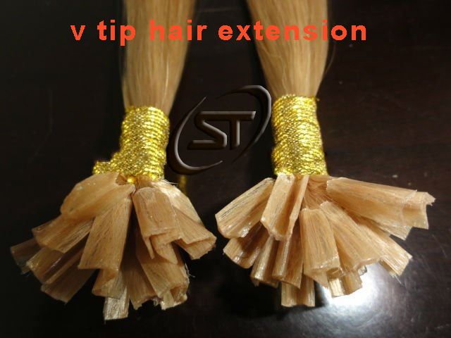 keratin/bonded human hair extensions