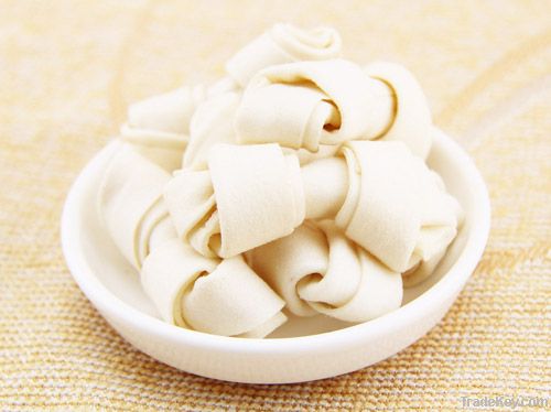 dog expanded rawhide knotted bone