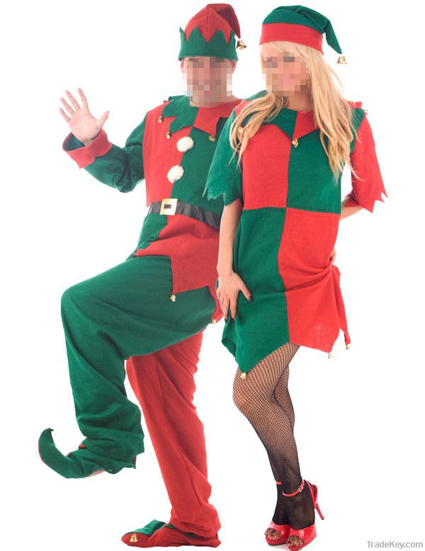 Christmas Elf Costumes Male & Female Combo Cosplay Costume PCWC-0173
