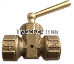 Brass Plug Valves with Red Butterfly Handle