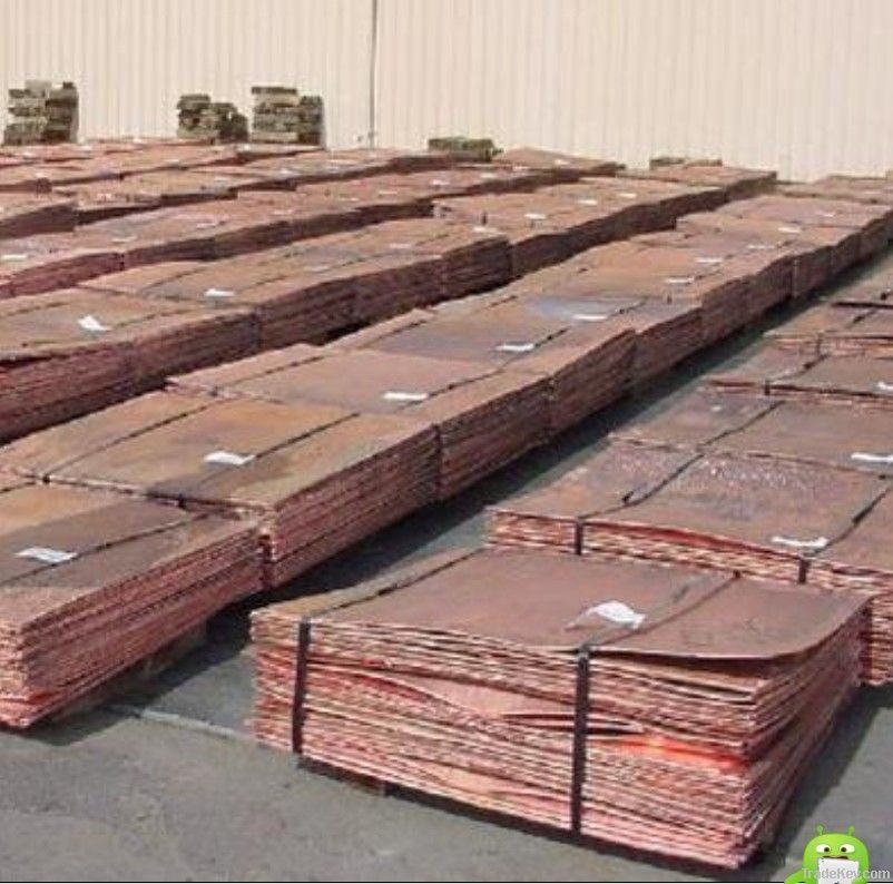 High quantity copper cathodes