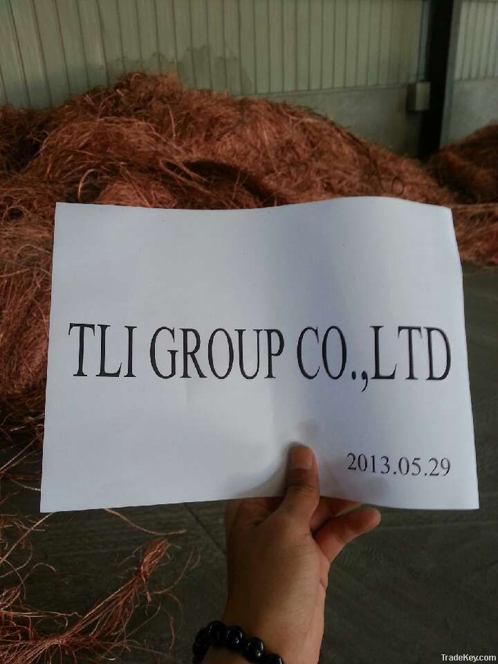 copper wire scrap 99.95% selled by factory
