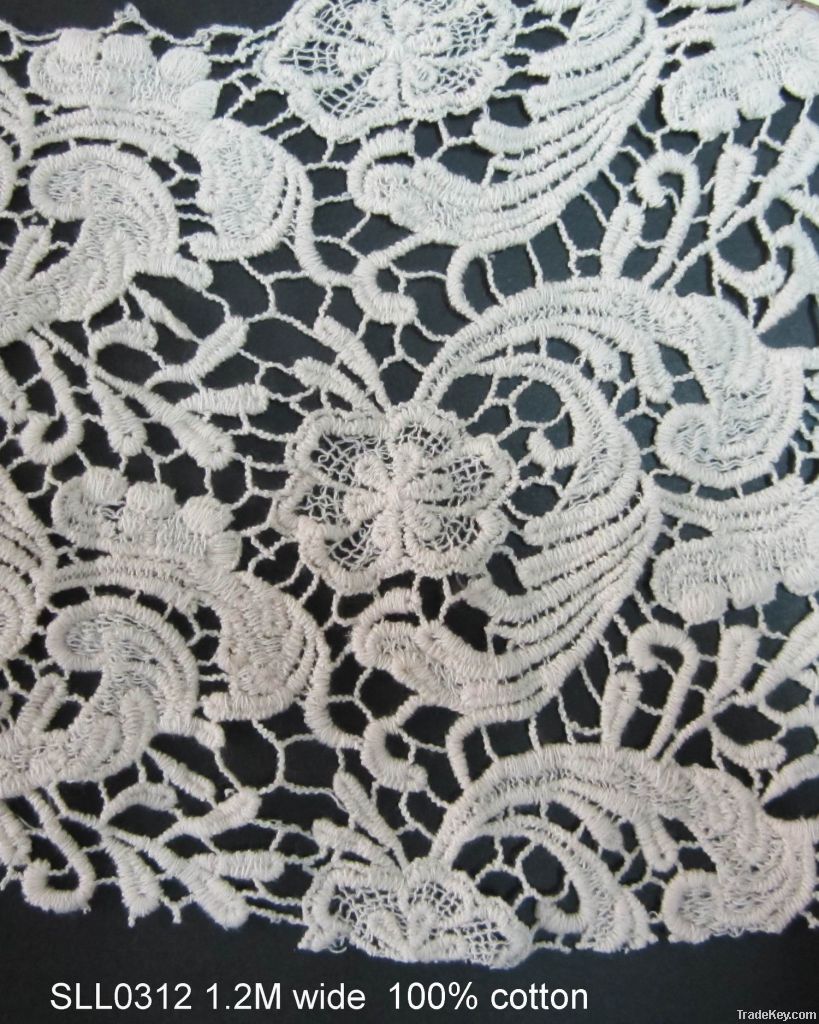 Cotton lace fabric /allover lace fabric