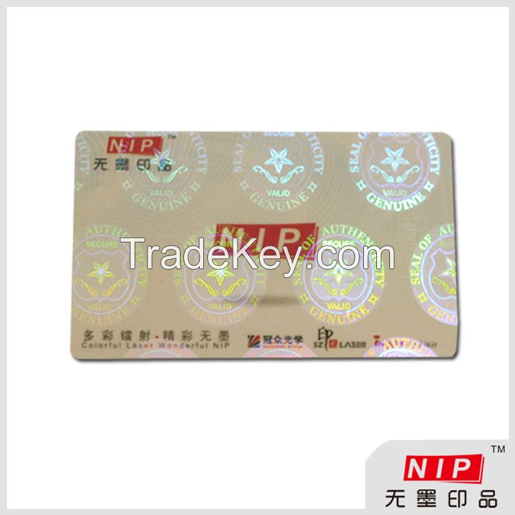High Secuirty Transparent ID Card Hologram Stickers