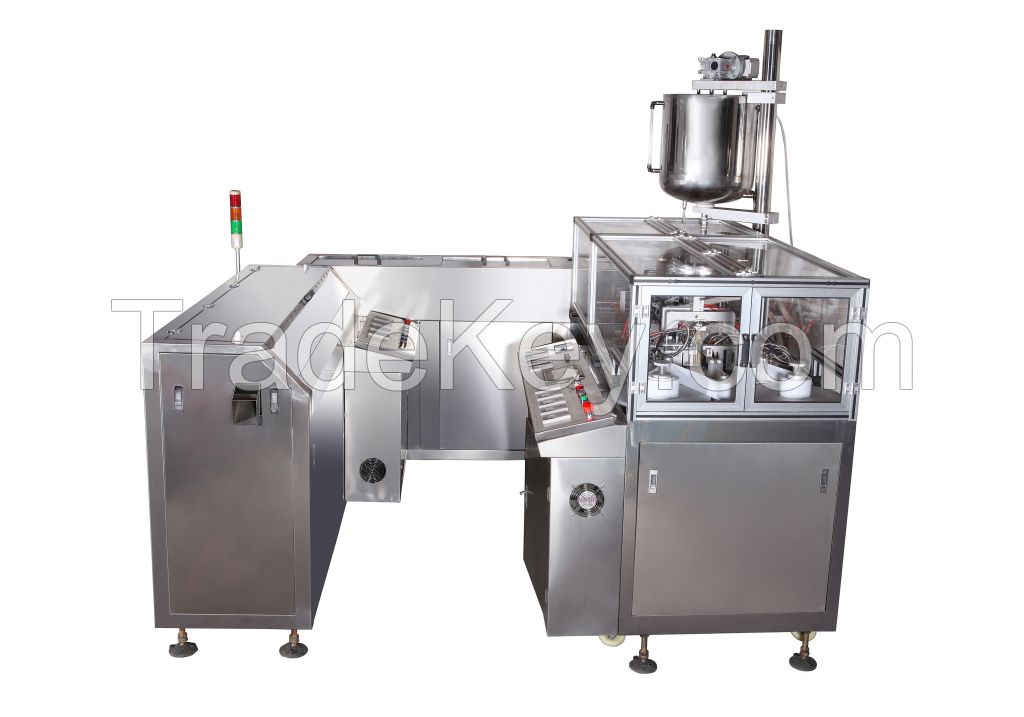 Suppositories filling and sealing machine