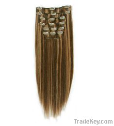 100% human hair Clip in hair extensions