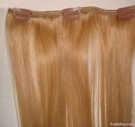 Clip in hair extensions