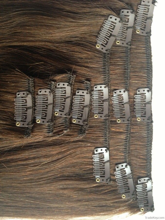 100% remy clip in hair